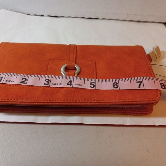 New Maxx New York Orange Fuul size Wallet - Picture 5 of 6
